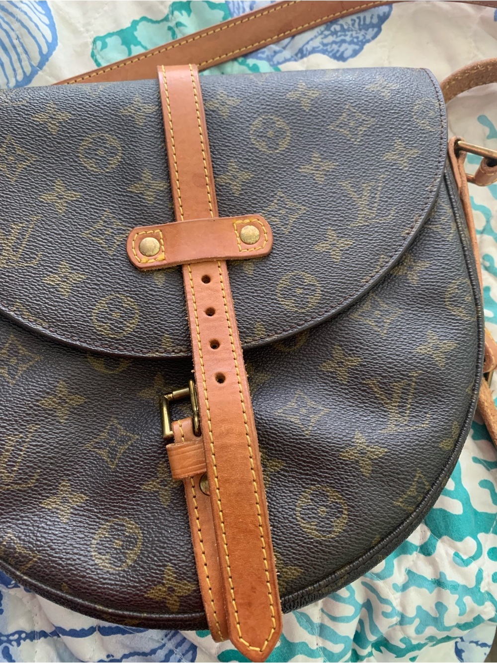 Louis Vuitton Monogram Canvas Crossbody Saddle Bag in Brown and Tan - Picture 16 of 16